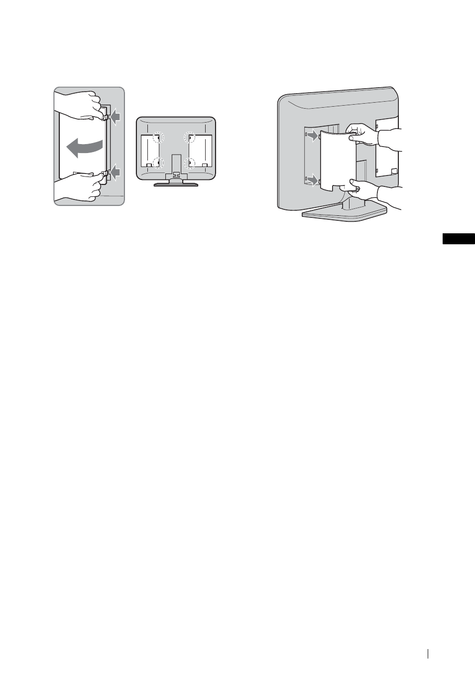 Removing the cable covers | Sony KLV-L23M1 User Manual | Page 17 / 204