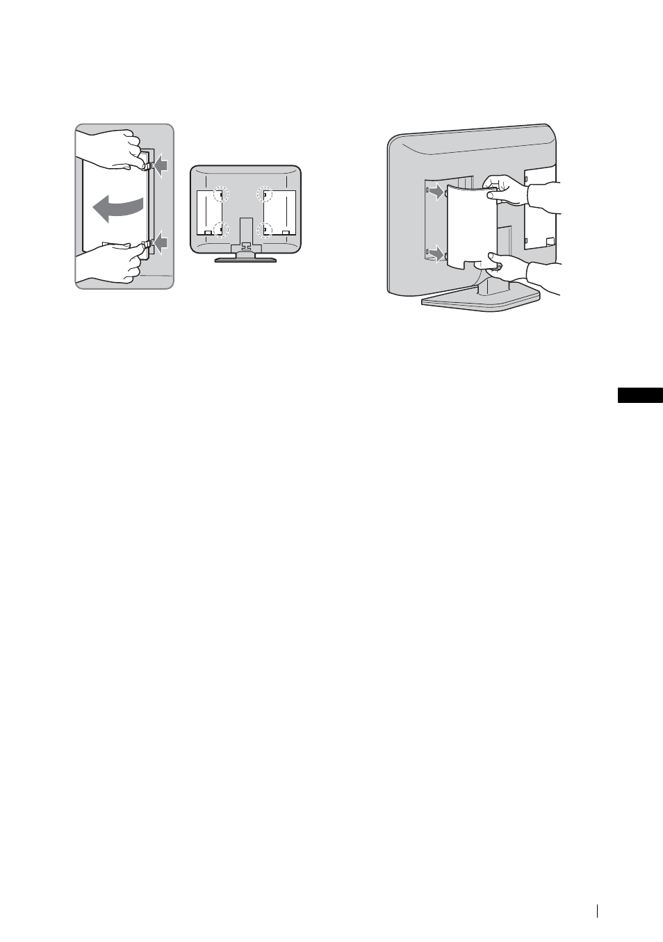 Abnehmen der kabelabdeckungen, Abnehmen der kabelabdeckung | Sony KLV-L23M1 User Manual | Page 67 / 204