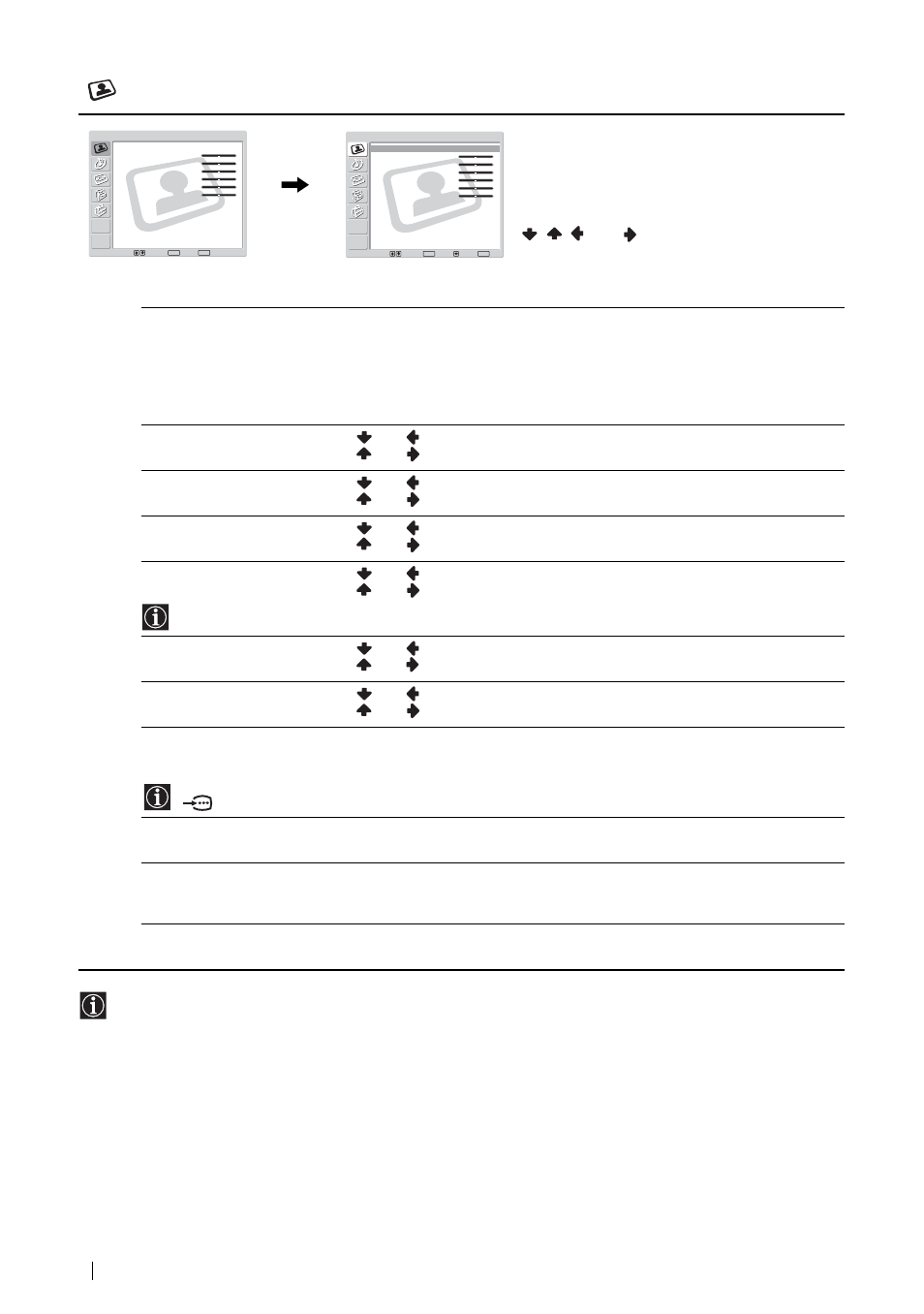 Bild-einstellungen, R „bild-einstellungen“ auf seite 22 | Sony KLV-L23M1 User Manual | Page 74 / 204