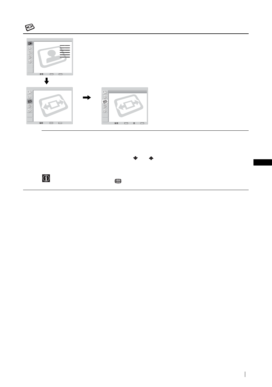 Bildschirm einstellen, Bildschirm einstellen“ auf seite 25, Fortsetzung) | Sony KLV-L23M1 User Manual | Page 77 / 204