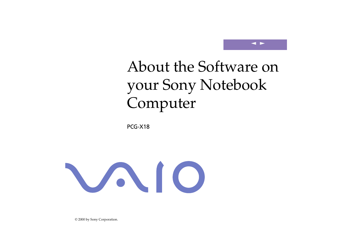 Sony PCG-X18 User Manual | 53 pages