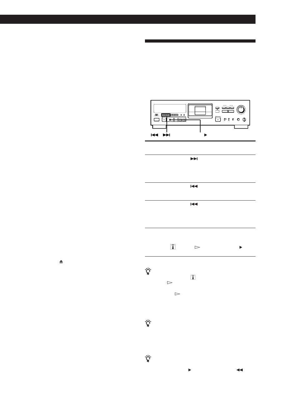 Titelsuche (ams*/direktsuche), Wiedergabebetrieb, Hinweise zum zählerraten-zähler | Wenn emphasis im display angezeigt wird, Wenn „thintape“ im display erscheint | Sony PCM-R300 User Manual | Page 61 / 76