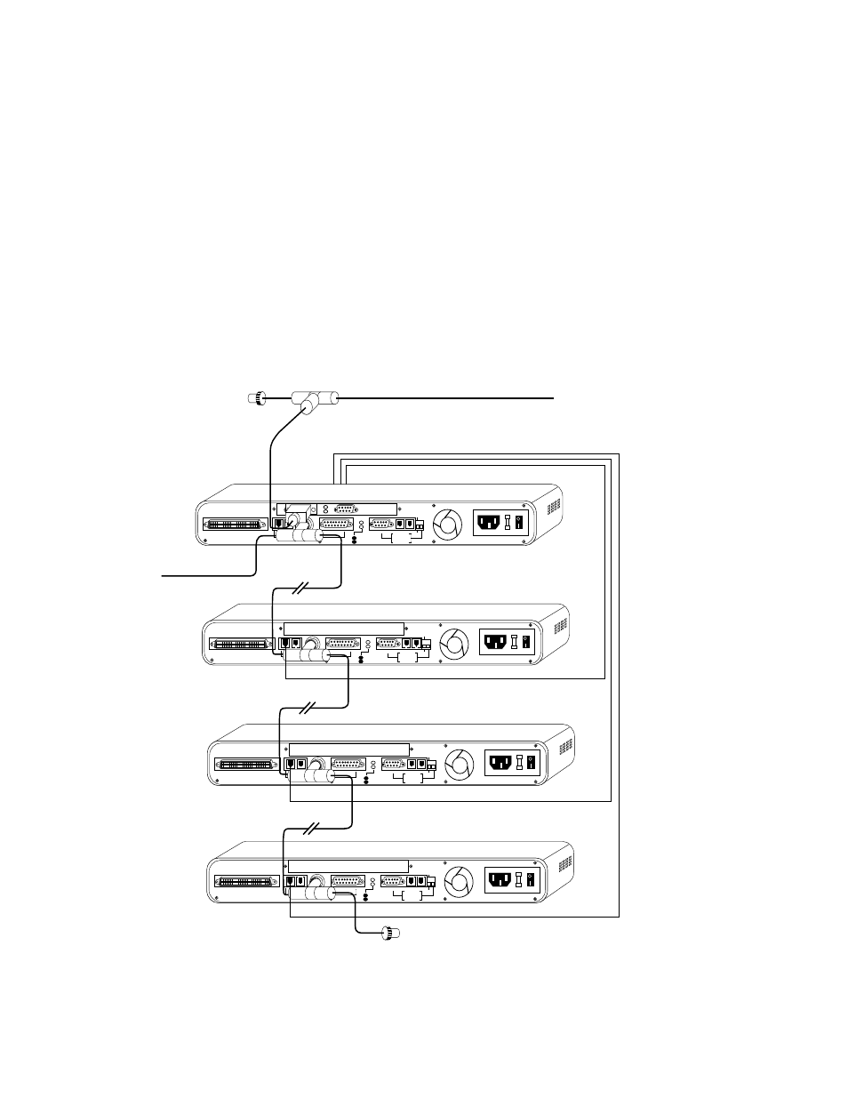 Configuring a redundant link bnc, An example configuration, Page 2-15 | Figure 2-8 redundant links | Asante Technologies 1012 User Manual | Page 49 / 110