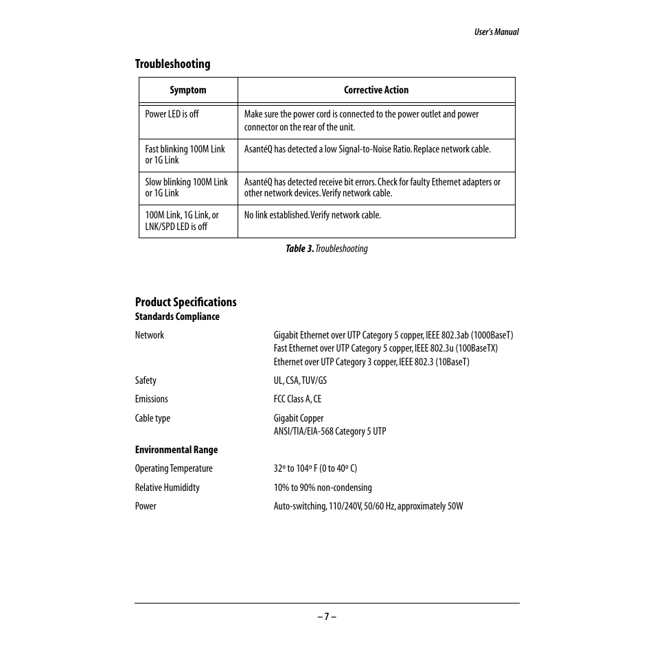 Asante Technologies GX4 User Manual | Page 8 / 10