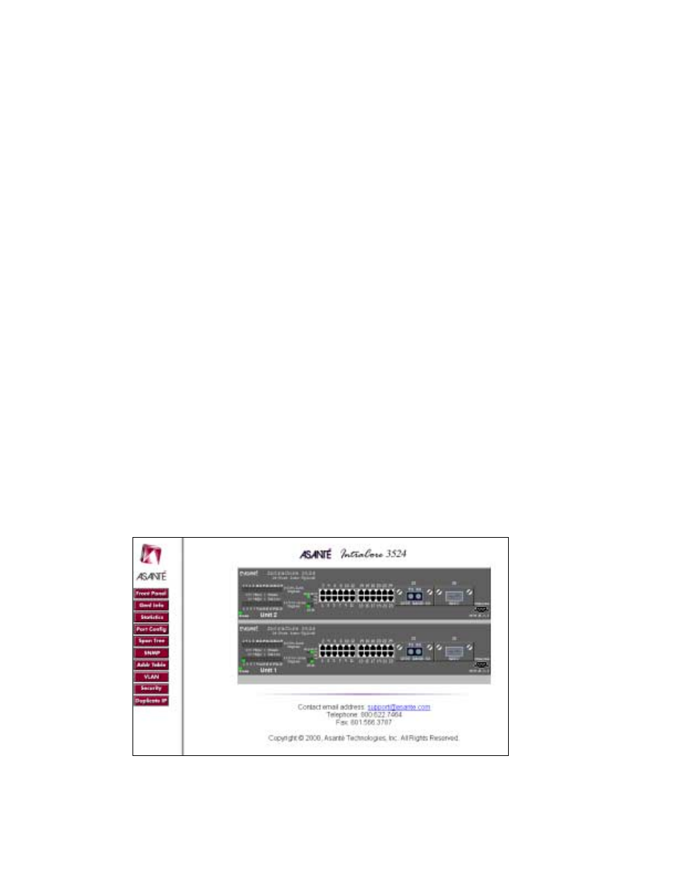 Chapter 5. web-based management | Asante Technologies 3524 Series User Manual | Page 55 / 82