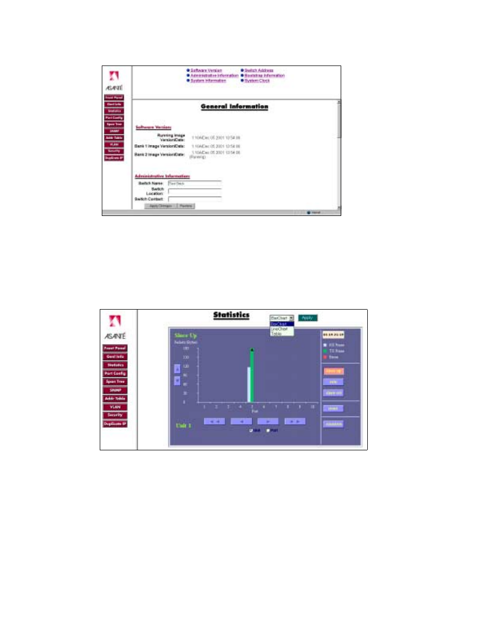 3 statistics button | Asante Technologies 3524 Series User Manual | Page 57 / 82