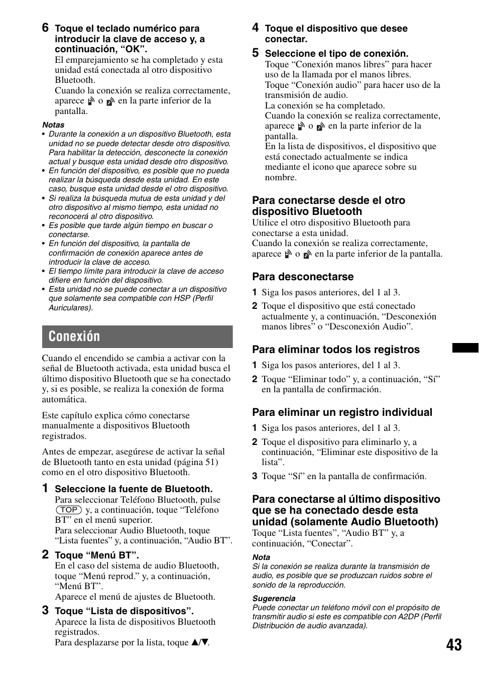 Conexión | Sony XNV-660BT User Manual | Page 121 / 248