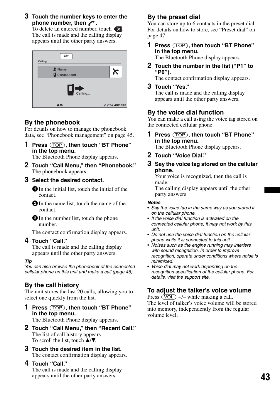 Sony XNV-660BT User Manual | Page 43 / 248