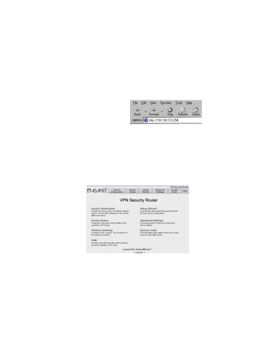 Chapter 2. configuration | Asante Technologies VR2004 Series User Manual | Page 17 / 76