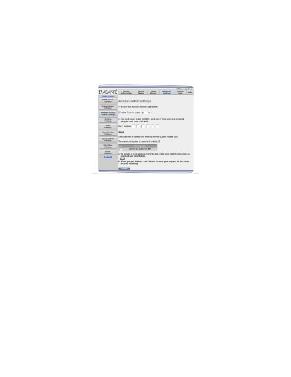 Asante Technologies VR2004 Series User Manual | Page 31 / 76