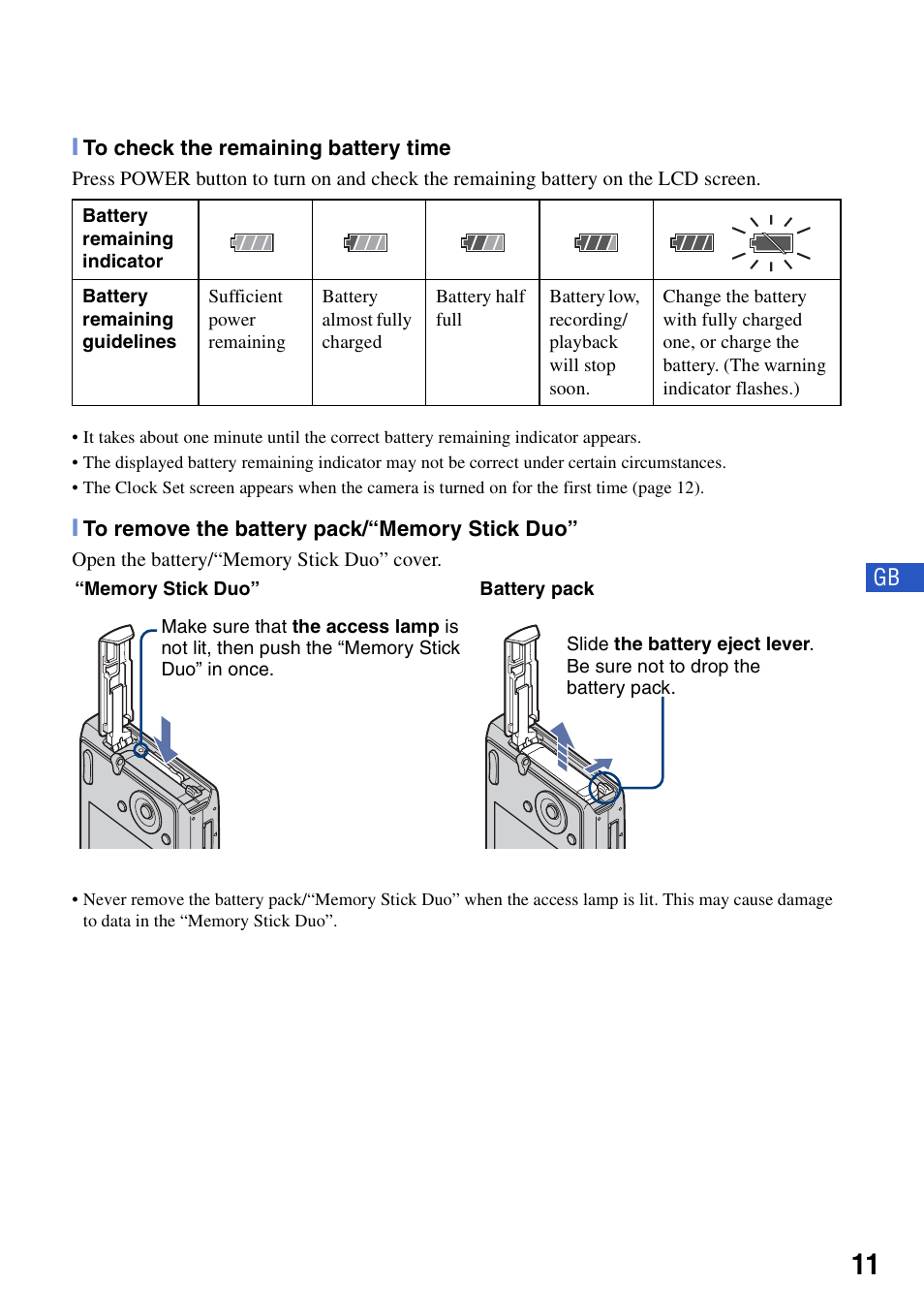 Sony DSC-T20 User Manual | Page 11 / 60