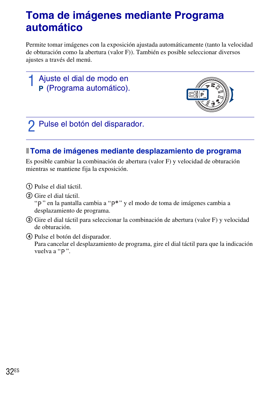 Toma de imágenes mediante programa automático | Sony DSC-HX1 User Manual | Page 106 / 151