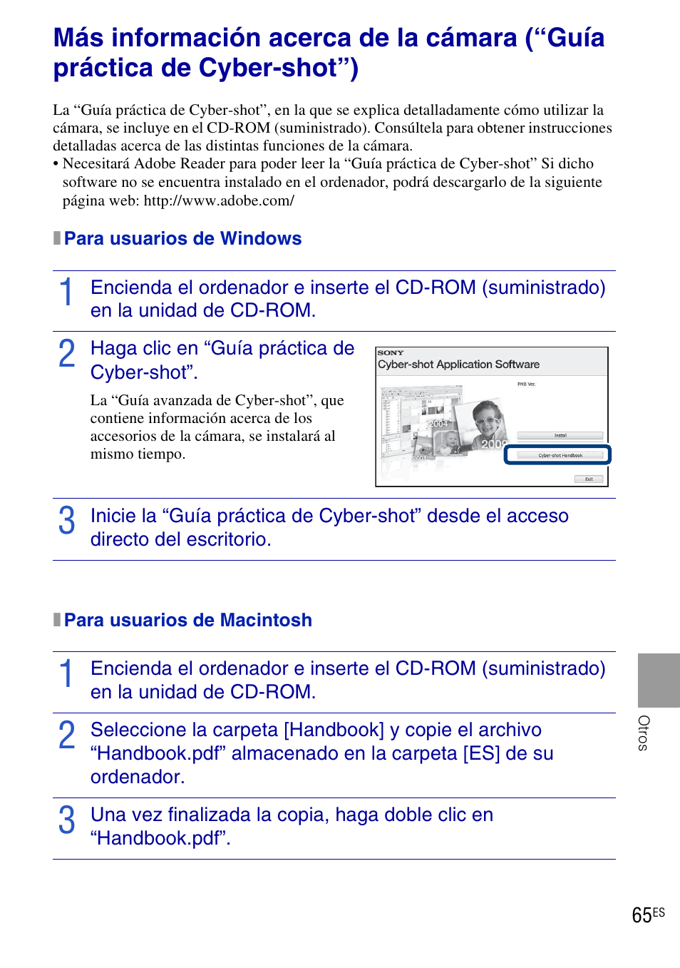 Otros | Sony DSC-HX1 User Manual | Page 139 / 151