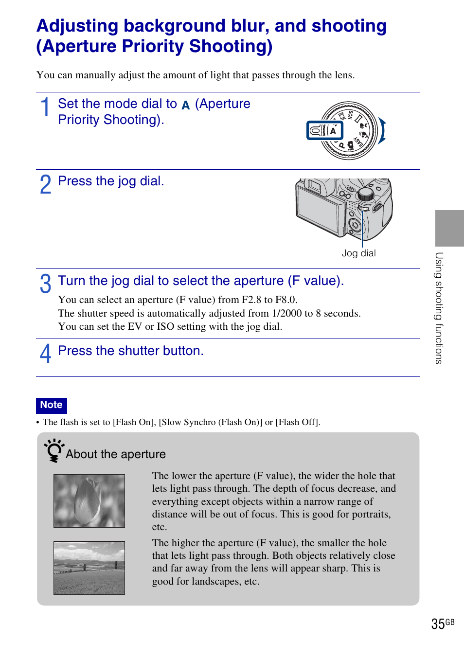 Sony DSC-HX1 User Manual | Page 35 / 151