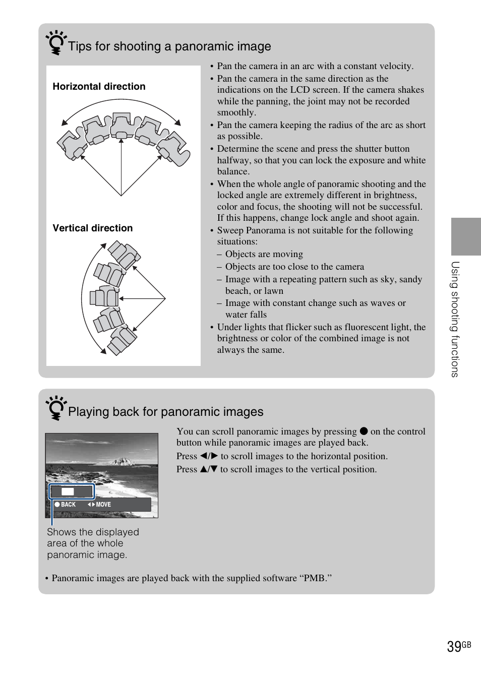 Sony DSC-HX1 User Manual | Page 39 / 151