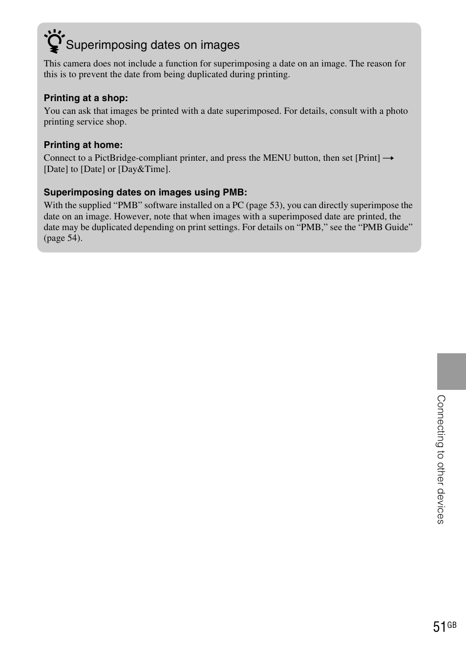 Sony DSC-HX1 User Manual | Page 51 / 151