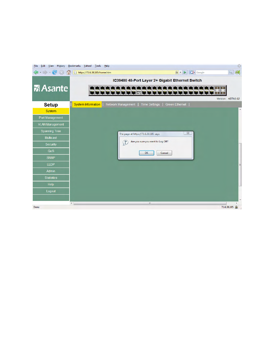 14 logout | Asante Technologies 480 User Manual | Page 108 / 148