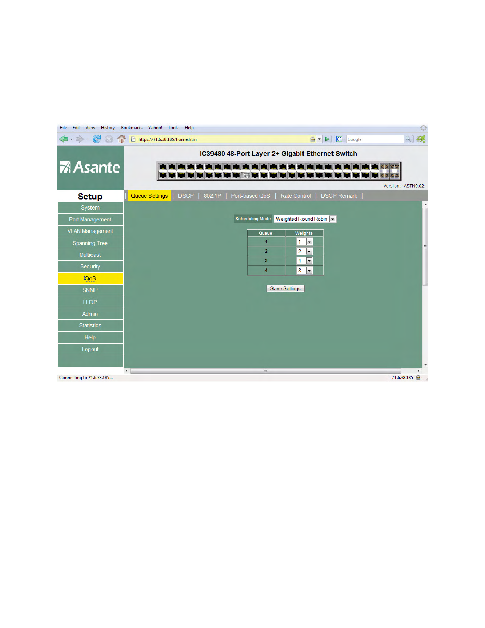 8 qos | Asante Technologies 480 User Manual | Page 84 / 148