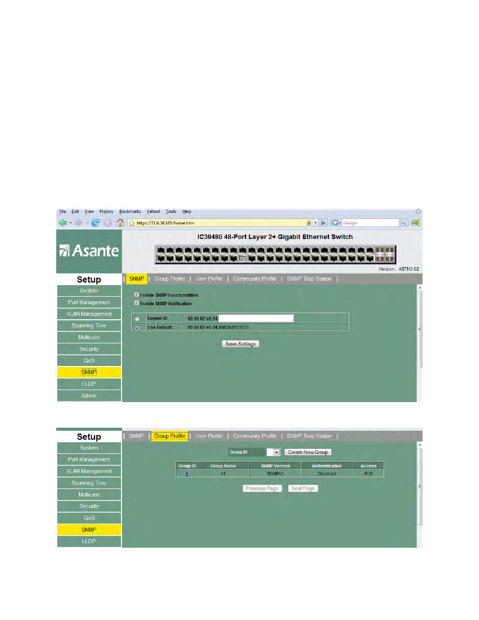 9 snmp | Asante Technologies 480 User Manual | Page 89 / 148