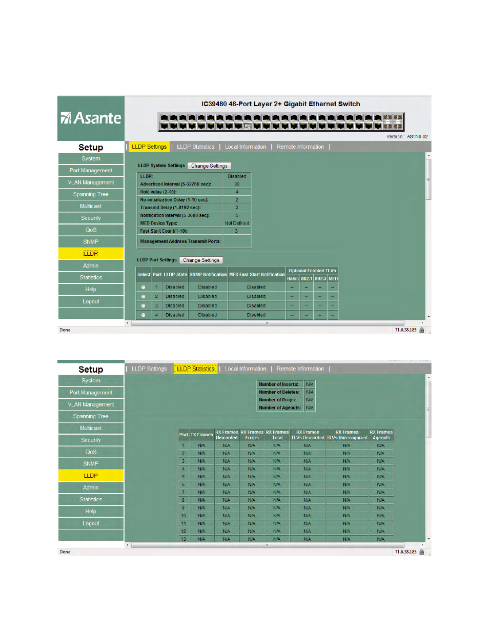 10 lldp | Asante Technologies 480 User Manual | Page 91 / 148