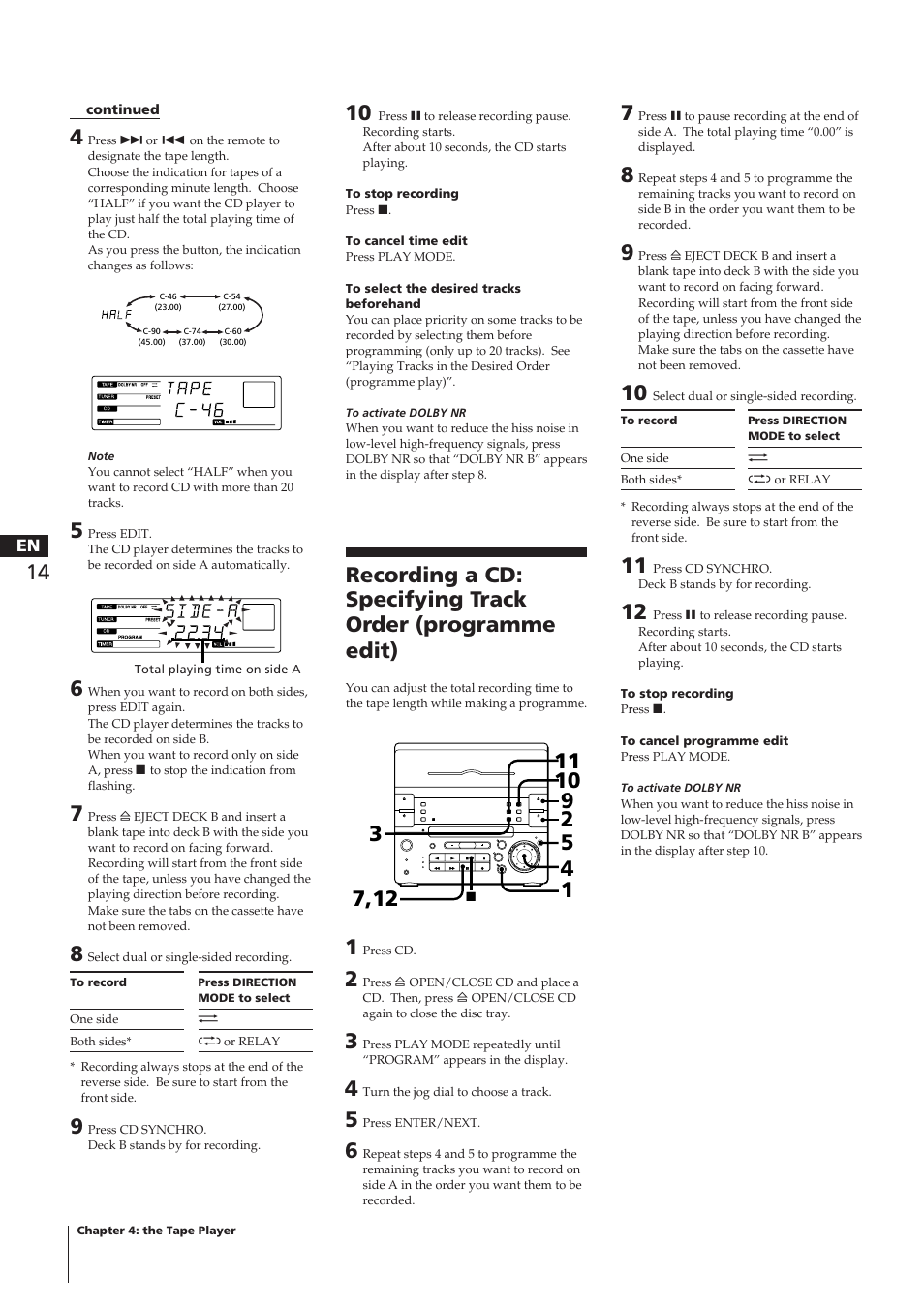Sony CHC-P33D User Manual | Page 14 / 97