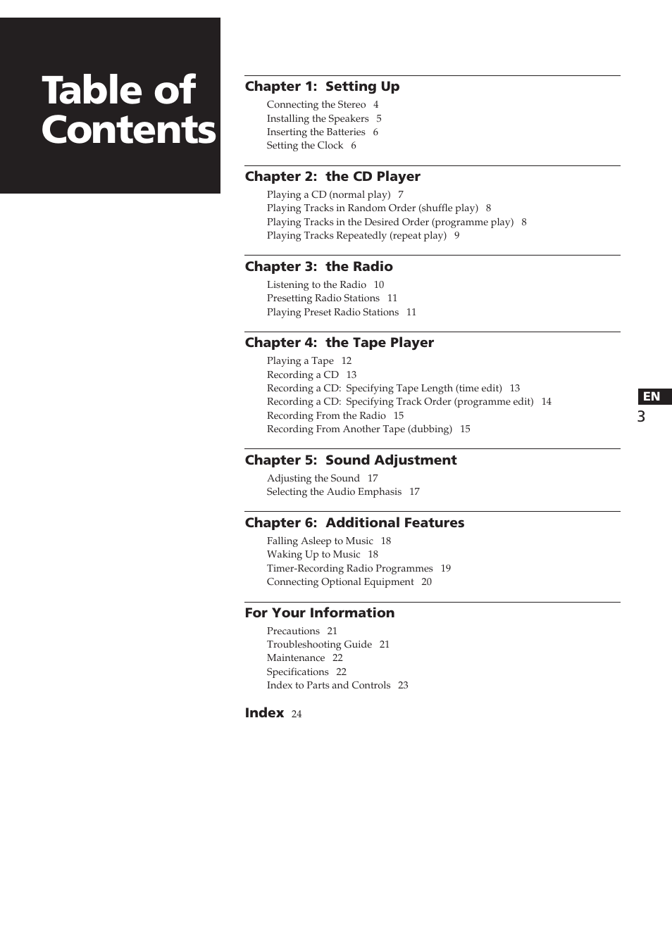 Sony CHC-P33D User Manual | Page 3 / 97