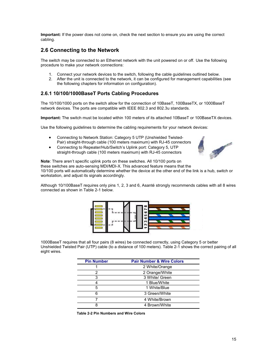 6 connecting to the network | Asante Technologies 35160 User Manual | Page 15 / 79