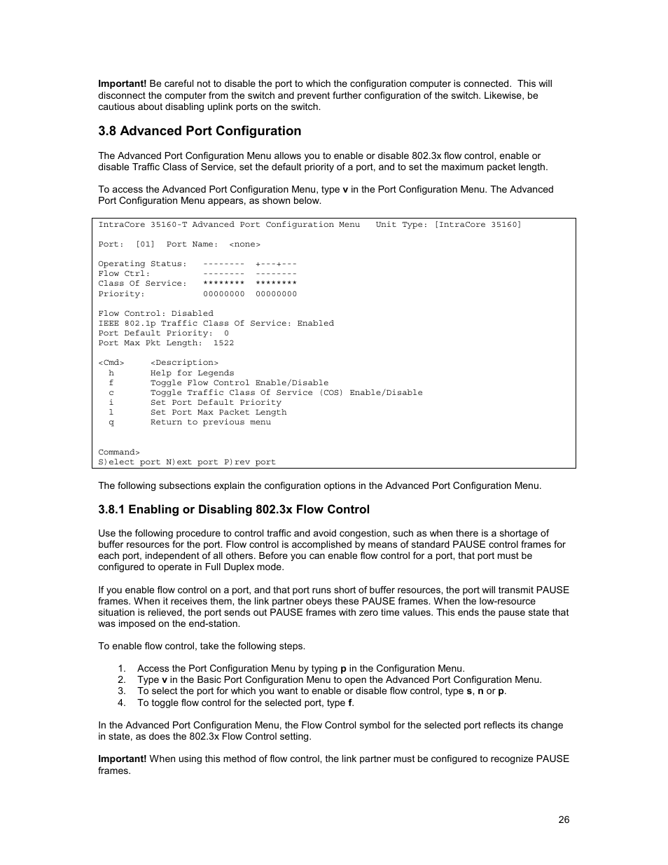 8 advanced port configuration | Asante Technologies 35160 User Manual | Page 26 / 79