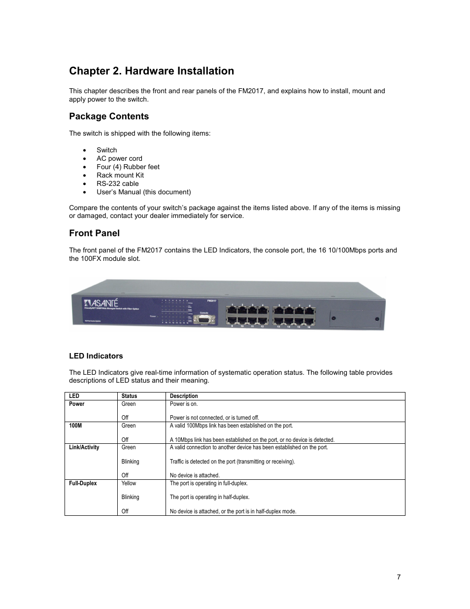 Asante Technologies FM2017 User Manual | Page 7 / 28