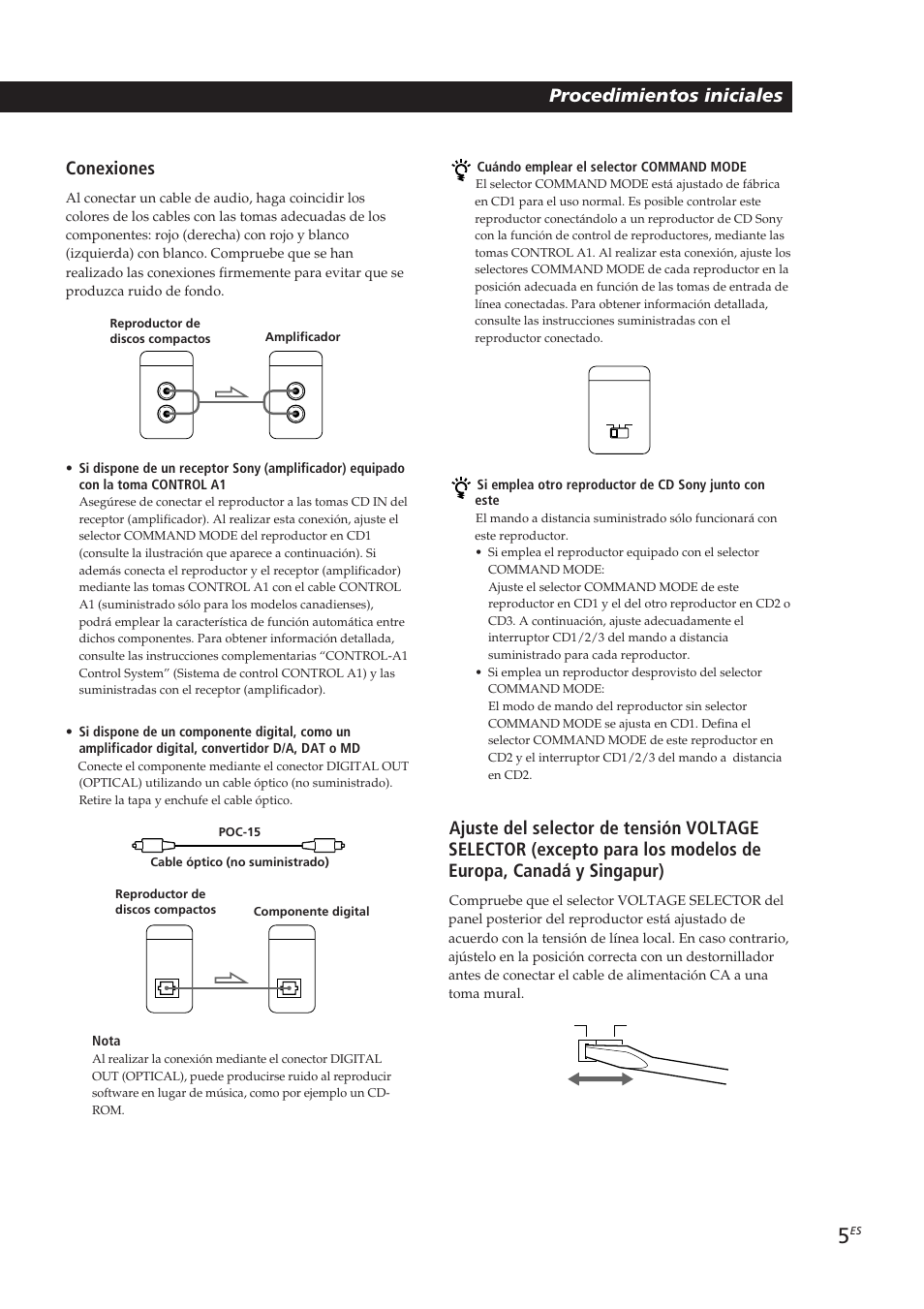 Conexiones | Sony CDP-CX250 User Manual | Page 51 / 93