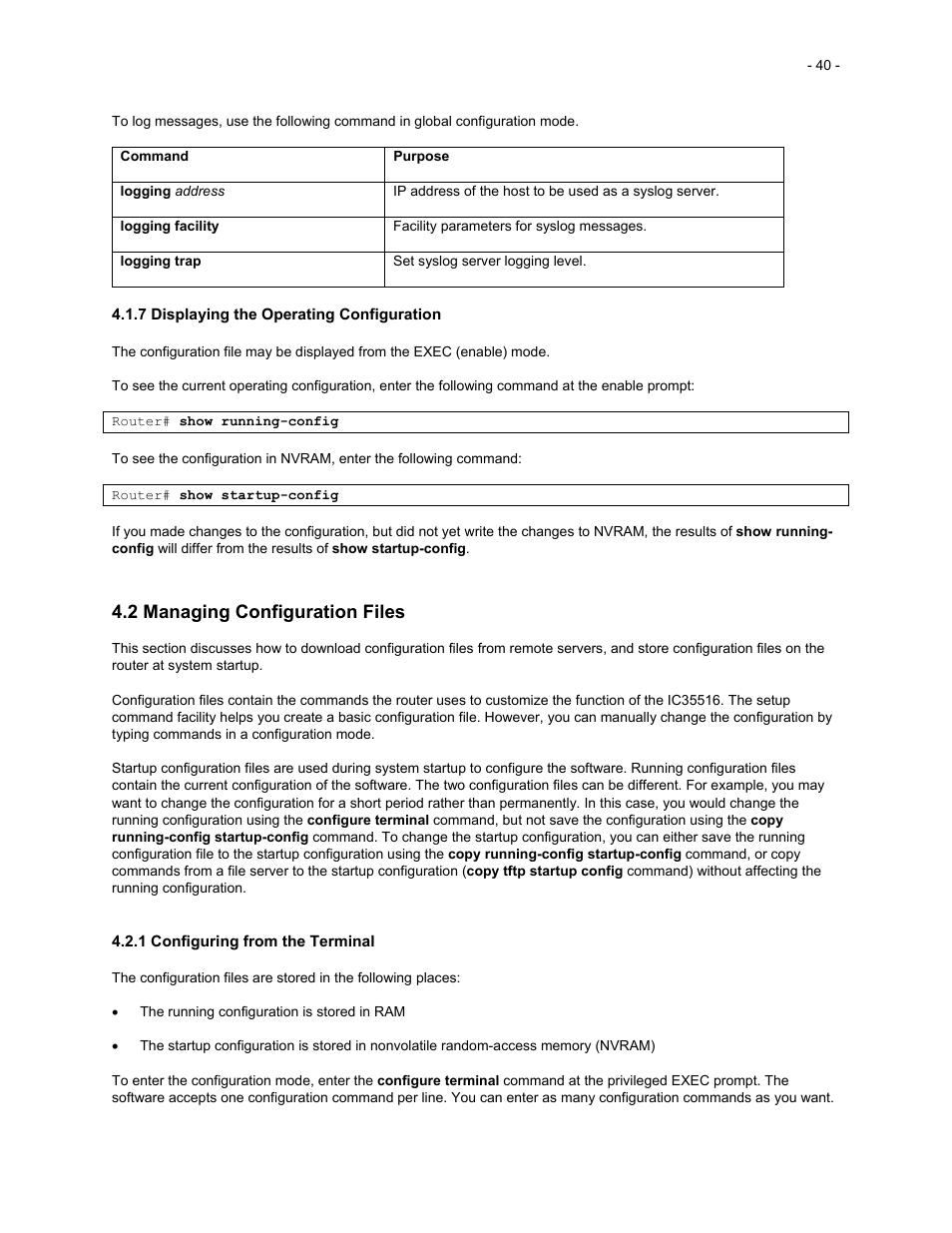 2 managing configuration files | Asante Technologies 35516 User Manual | Page 40 / 111