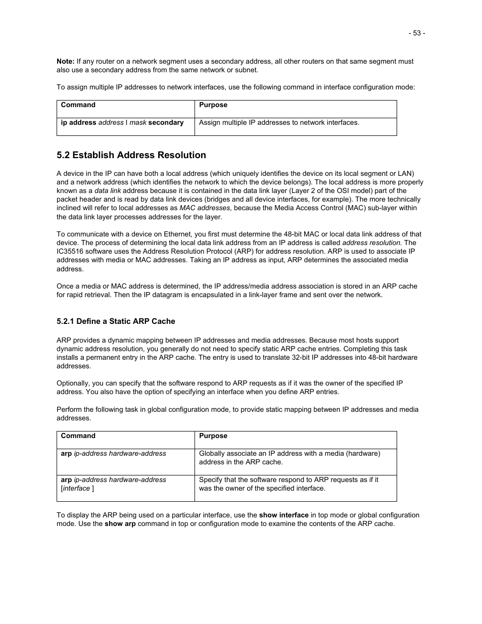 2 establish address resolution | Asante Technologies 35516 User Manual | Page 53 / 111