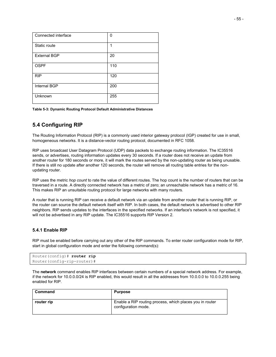 4 configuring rip | Asante Technologies 35516 User Manual | Page 55 / 111