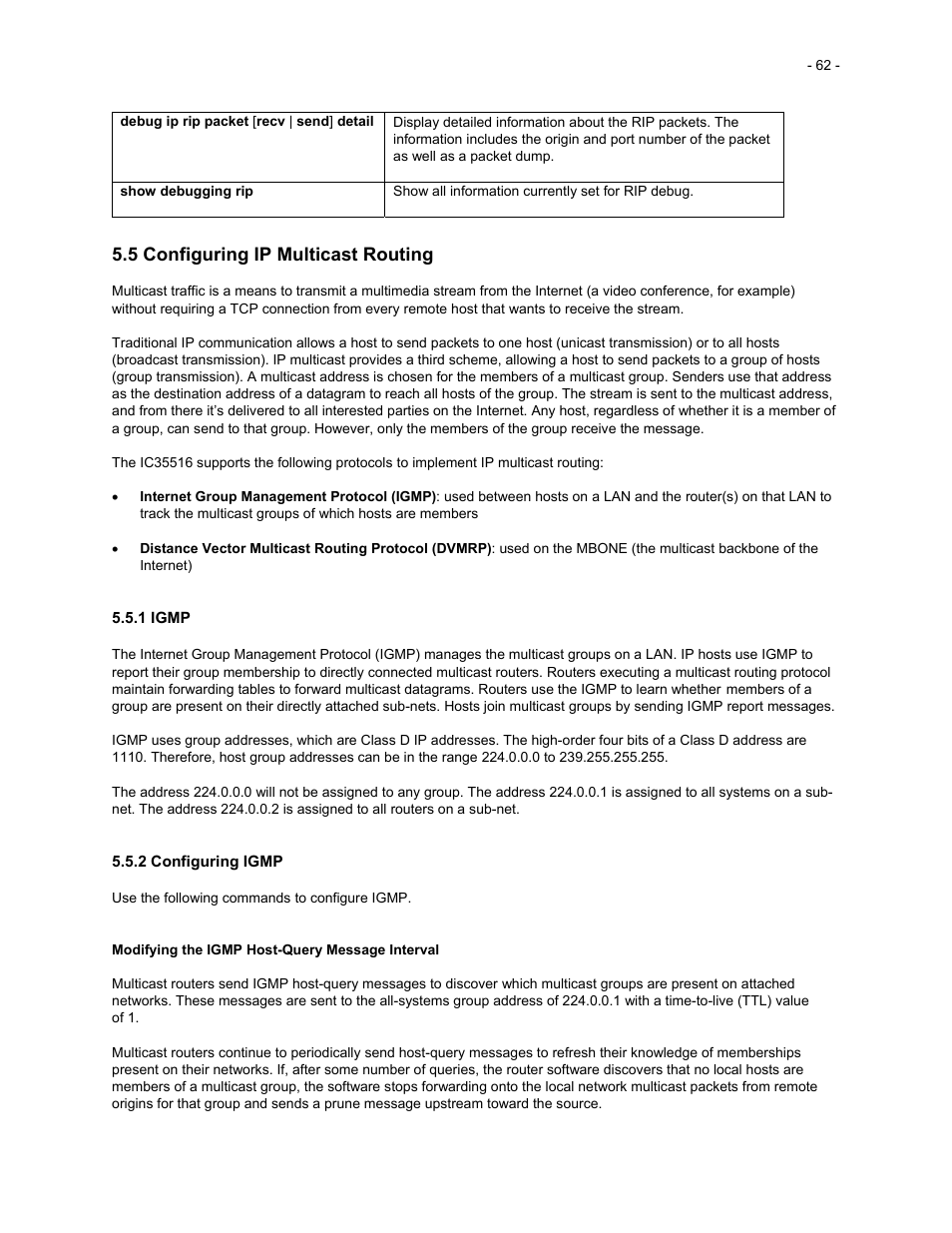5 configuring ip multicast routing | Asante Technologies 35516 User Manual | Page 62 / 111