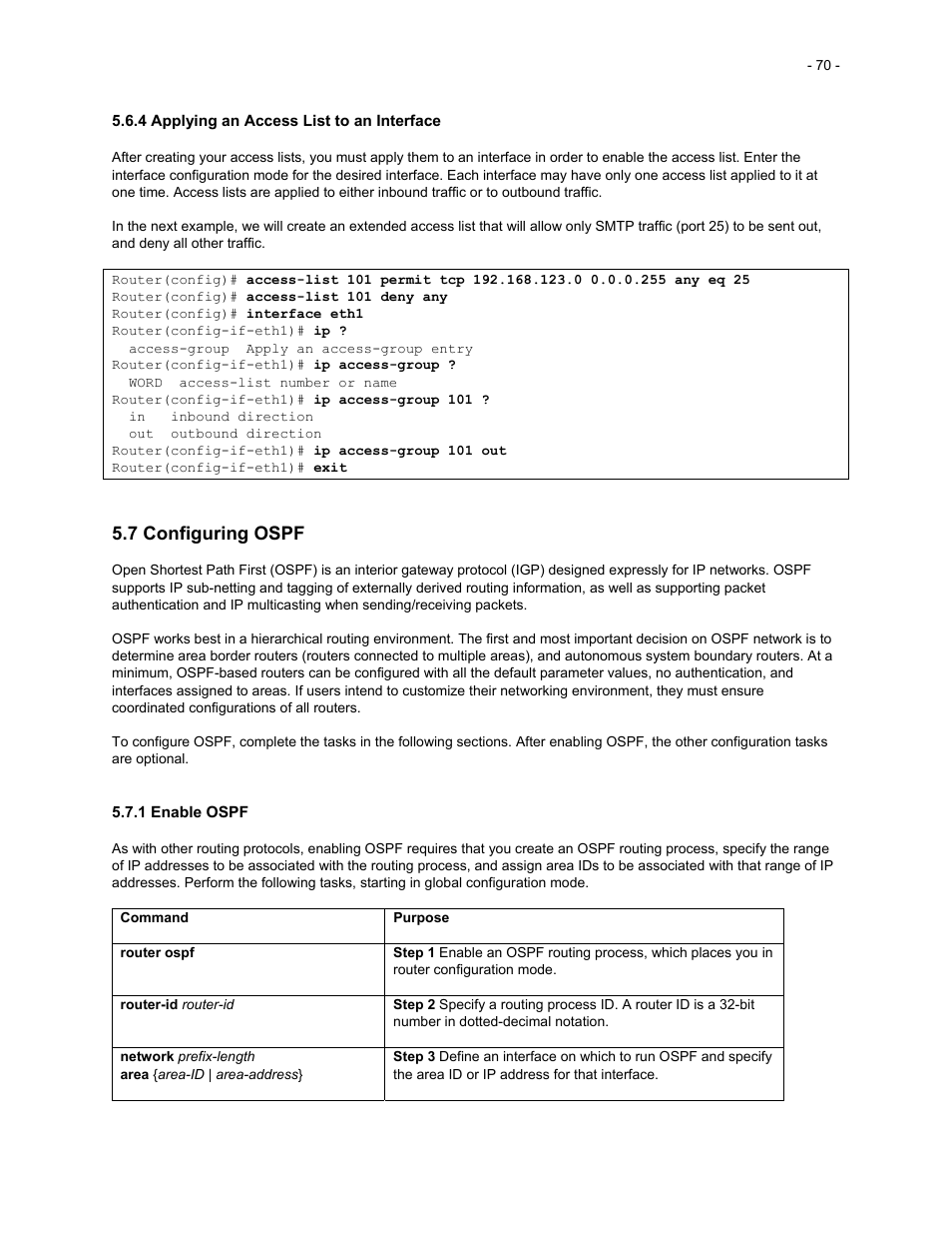 7 configuring ospf | Asante Technologies 35516 User Manual | Page 70 / 111