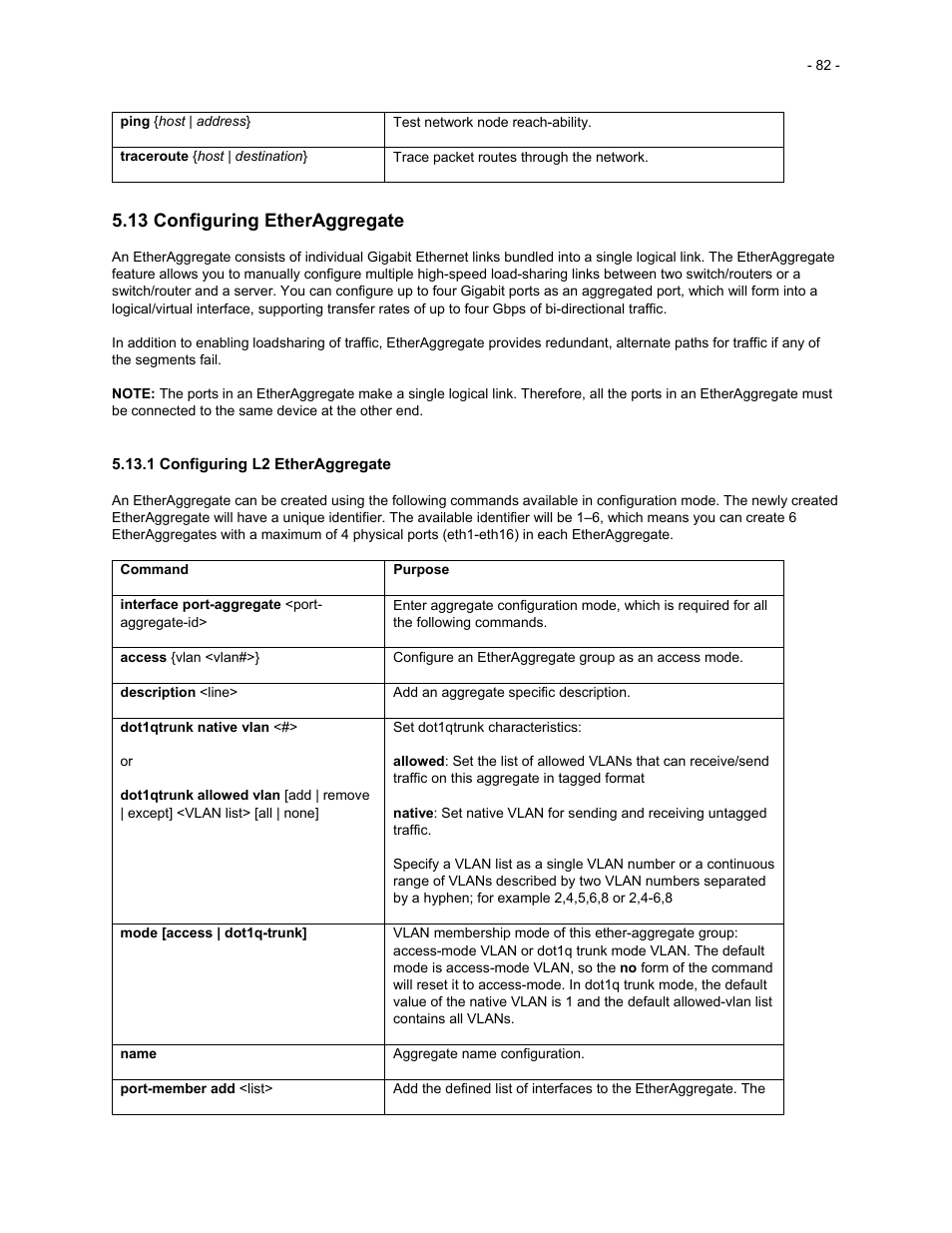 13 configuring etheraggregate | Asante Technologies 35516 User Manual | Page 82 / 111