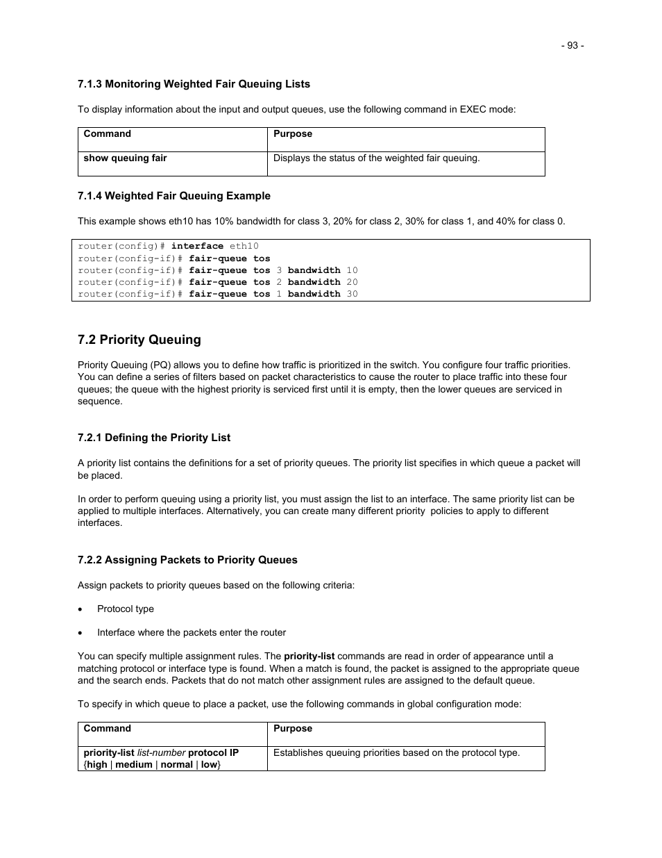 2 priority queuing | Asante Technologies 35516 User Manual | Page 93 / 111