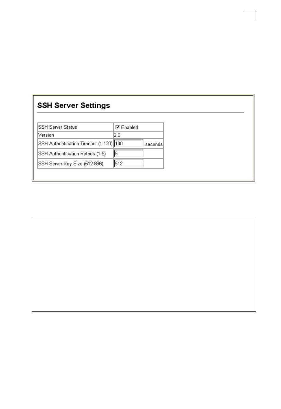 Configuring the ssh server, Configuring the secure she | Asante Technologies 40240/40480-10G User Manual | Page 150 / 792