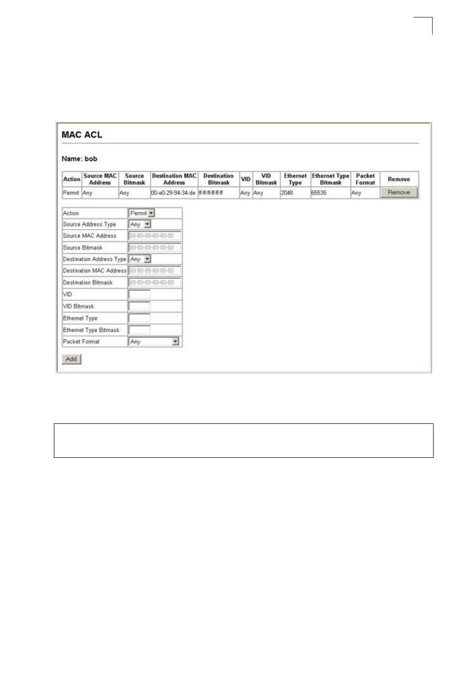 Configuring a mac acl, Configuring a standard ipv6 acl | Asante Technologies 40240/40480-10G User Manual | Page 170 / 792