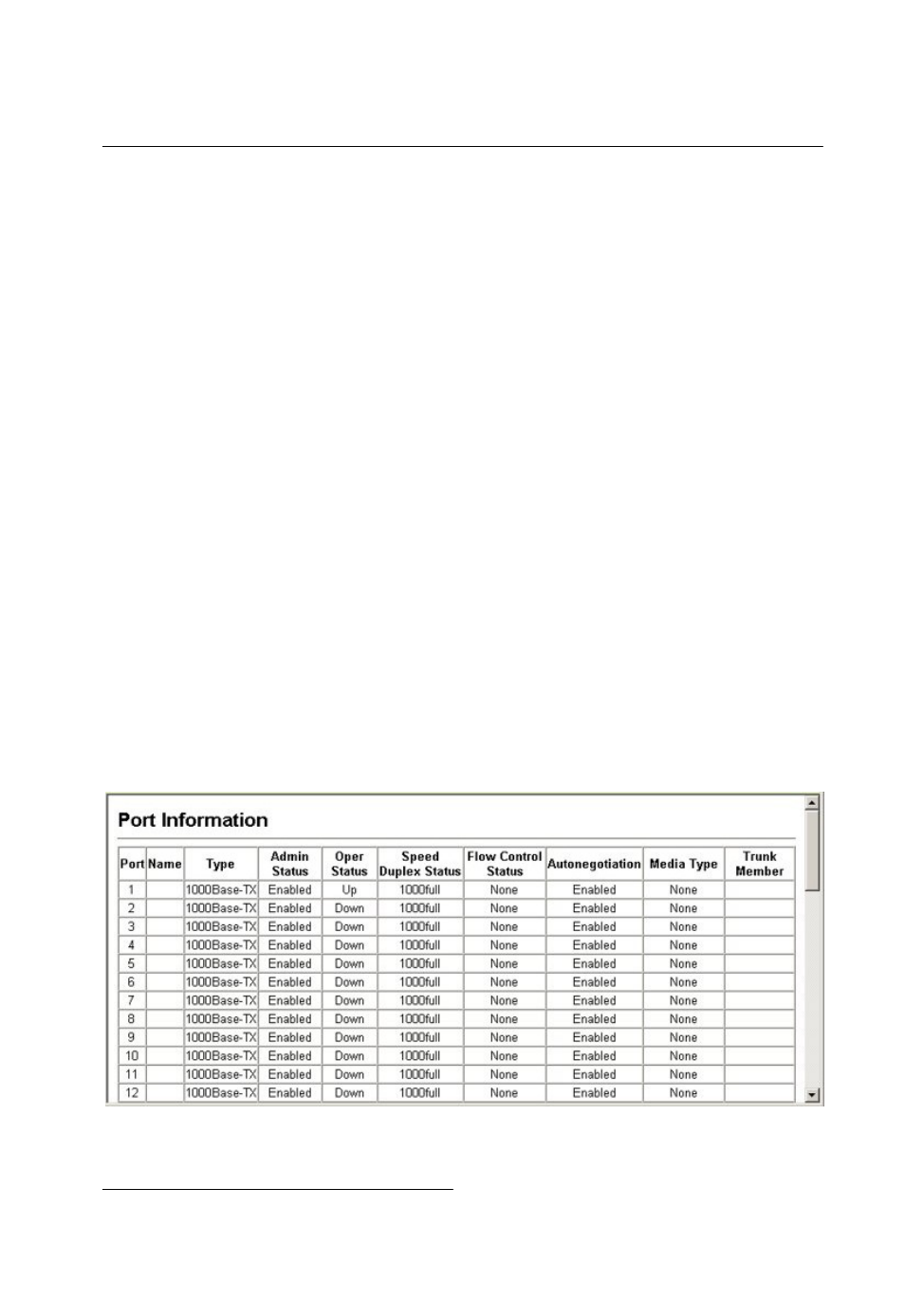 Chapter 8: port configuration, Displaying connection status | Asante Technologies 40240/40480-10G User Manual | Page 176 / 792