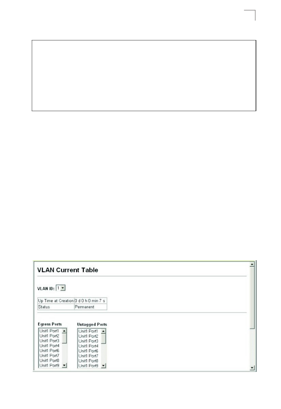 Enabling or disabling gvrp (global setting), Displaying basic vlan information, Figure 11-1 | Globally enabling gvrp, Figure 11-2, Vlan basic information, Displaying current vlans | Asante Technologies 40240/40480-10G User Manual | Page 232 / 792