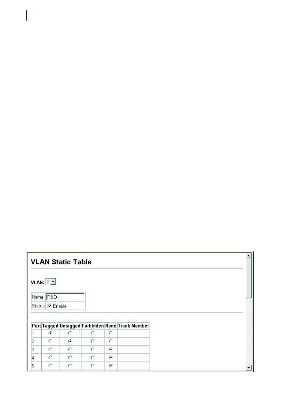 Adding static members to vlans (vlan index), Figure 11-4, Vlan static list - creating vlans | Asante Technologies 40240/40480-10G User Manual | Page 235 / 792