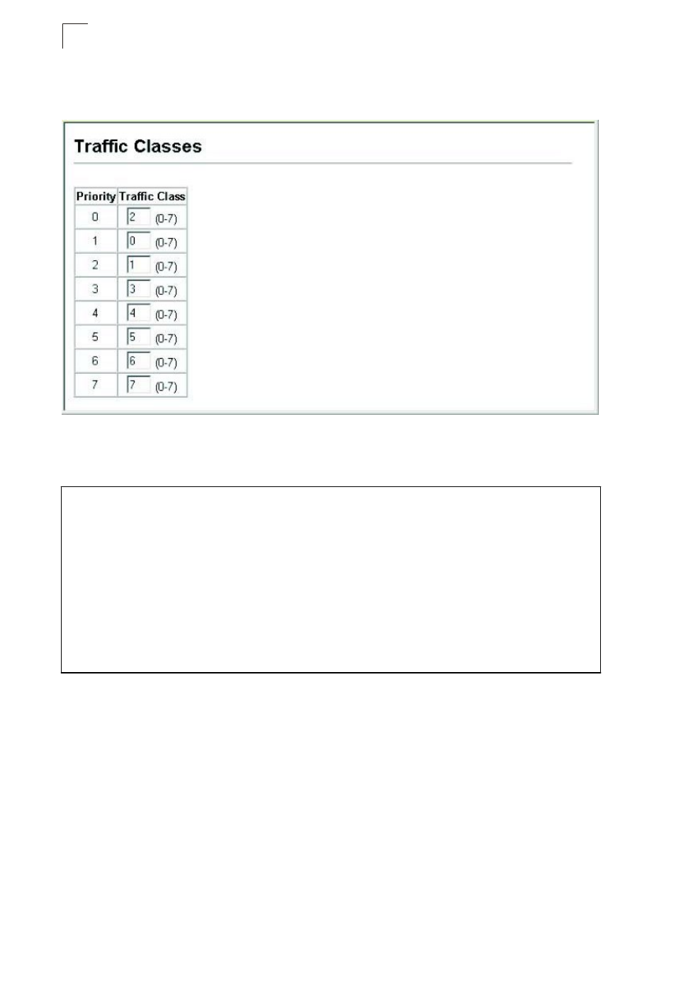 Mapping cos values to egress queues, Table 13-1, Table 13-2 | Cos priority levels, Class of service | Asante Technologies 40240/40480-10G User Manual | Page 267 / 792