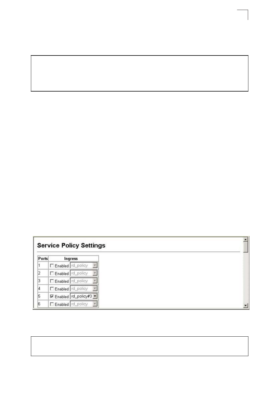 Figure 14-2 configuring policy maps, Attaching a policy map to ingress queues | Asante Technologies 40240/40480-10G User Manual | Page 282 / 792