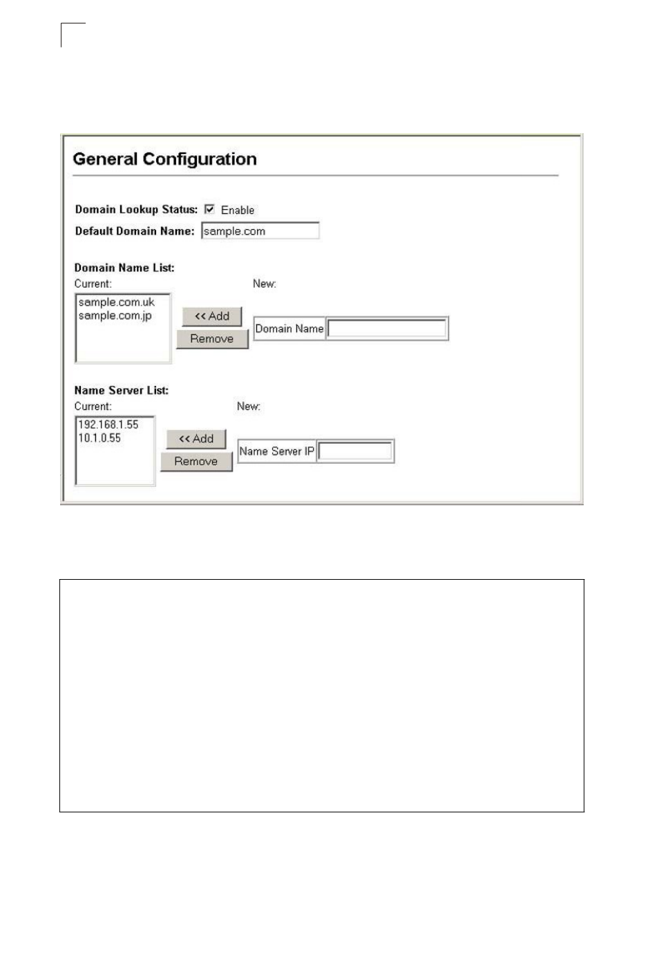 Chapter 16: domain name service, Configuring general dns service parameters, Domain name service | Asante Technologies 40240/40480-10G User Manual | Page 295 / 792