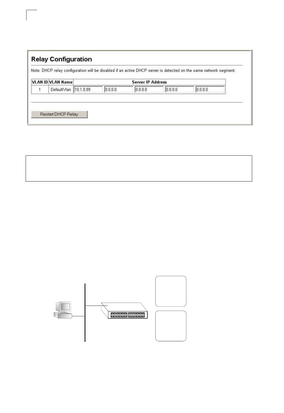 Chapter 17: dynamic host configuration protocol, Configuring dhcp relay service, Configuring the dhcp server | Asante Technologies 40240/40480-10G User Manual | Page 301 / 792