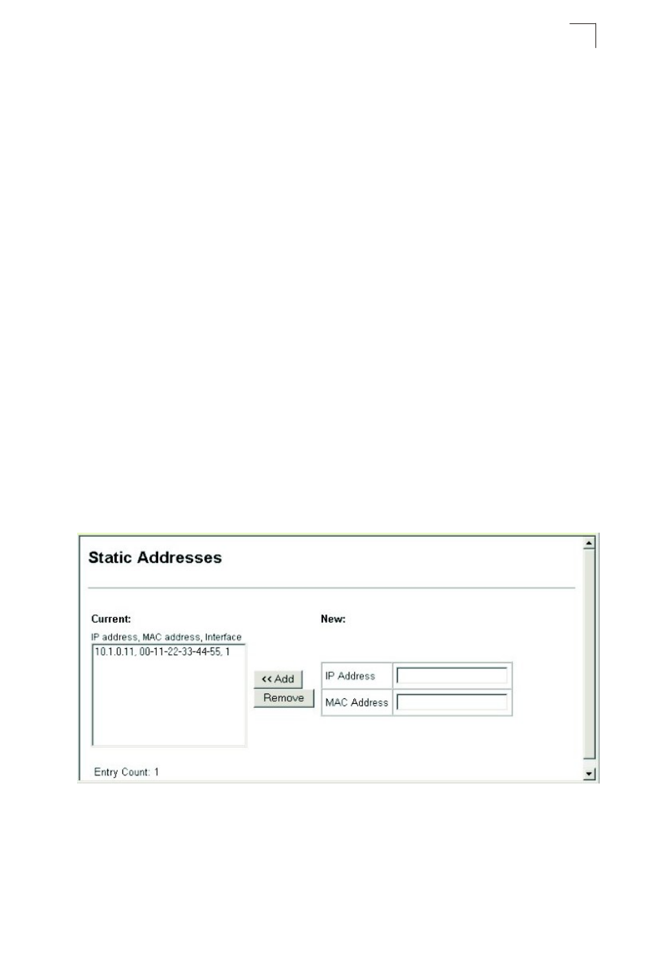 Figure 19-3, Arp general, Configuring static arp addresses | Asante Technologies 40240/40480-10G User Manual | Page 330 / 792