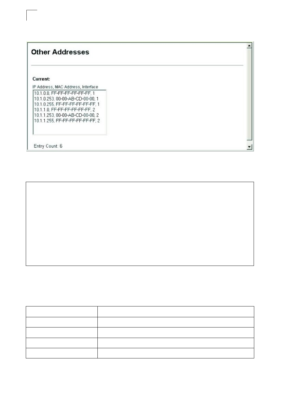 Displaying local arp entries, Figure 19-5, Arp dynamic addresses | Displaying arp statistics, Ip routing | Asante Technologies 40240/40480-10G User Manual | Page 333 / 792