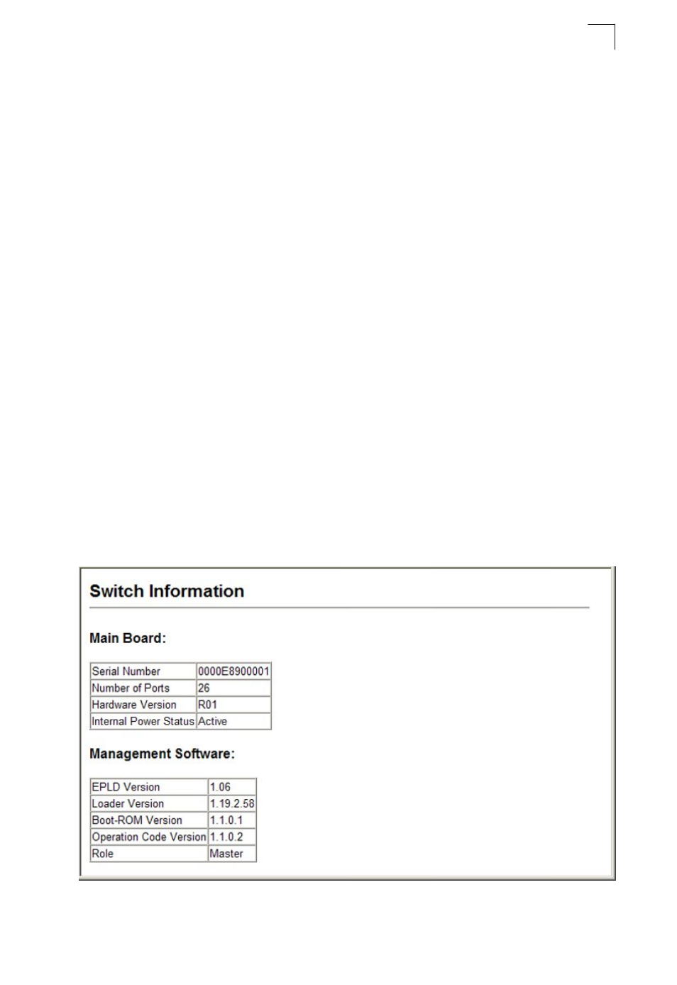 Figure 4-1, System information, Displaying switch hardware/software versions | Asante Technologies 40240/40480-10G User Manual | Page 78 / 792