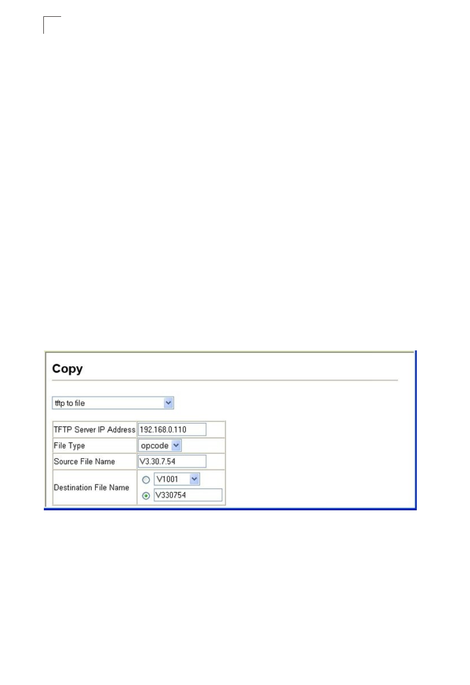 Configuring support for jumbo frames, Managing firmware, Figure 4-10 configuring support for jumbo frames | Downloading system software from a server | Asante Technologies 40240/40480-10G User Manual | Page 97 / 792